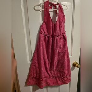 Penelope Mack Pink Halter Sundress Sleeveless Casual
